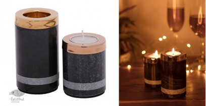 Yin Tealight Towers {set of two} ~ Two Colour Options